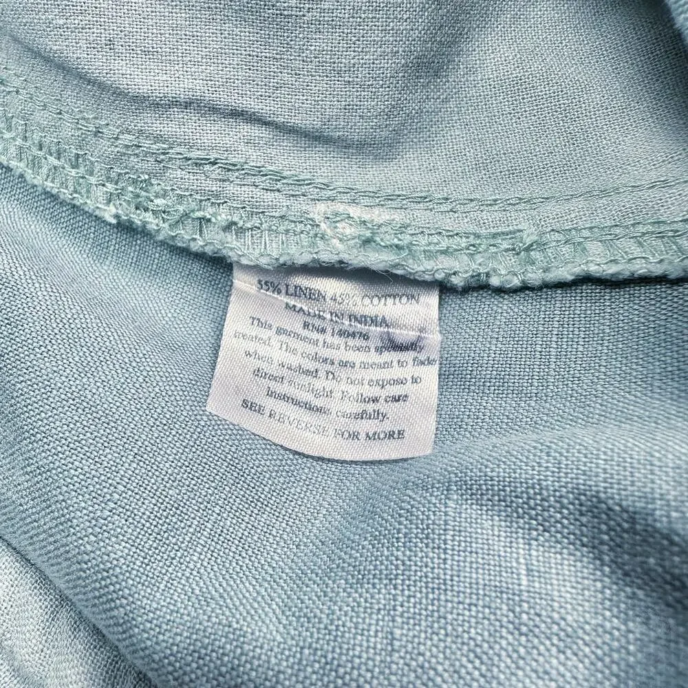 Faherty | Men | Malibu Teal Linen Cotton Blend Flat Front Chino Shorts | Size 40
